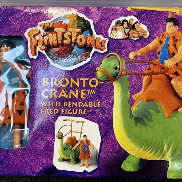 The Fiintstones “Bronto Crane” FRED Figure NIB Sealed 1993 Mattel 12” X 7” Box - Picture 1 of 3